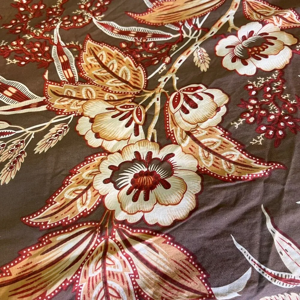 Martha Stewart Queen Size Floral Comforter Floral Print Comforter In Earthy Tone